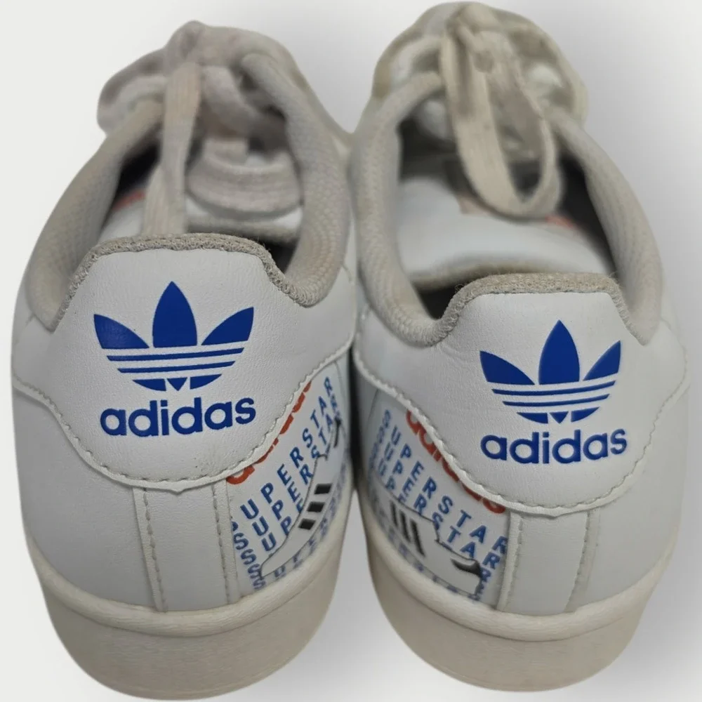 Adidas Superstar White Clear Shell Toe Shoes Sneakers‎ Mens Size 4.5 GX2717